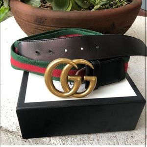 Authentic Gucci Gold Marmont Belt